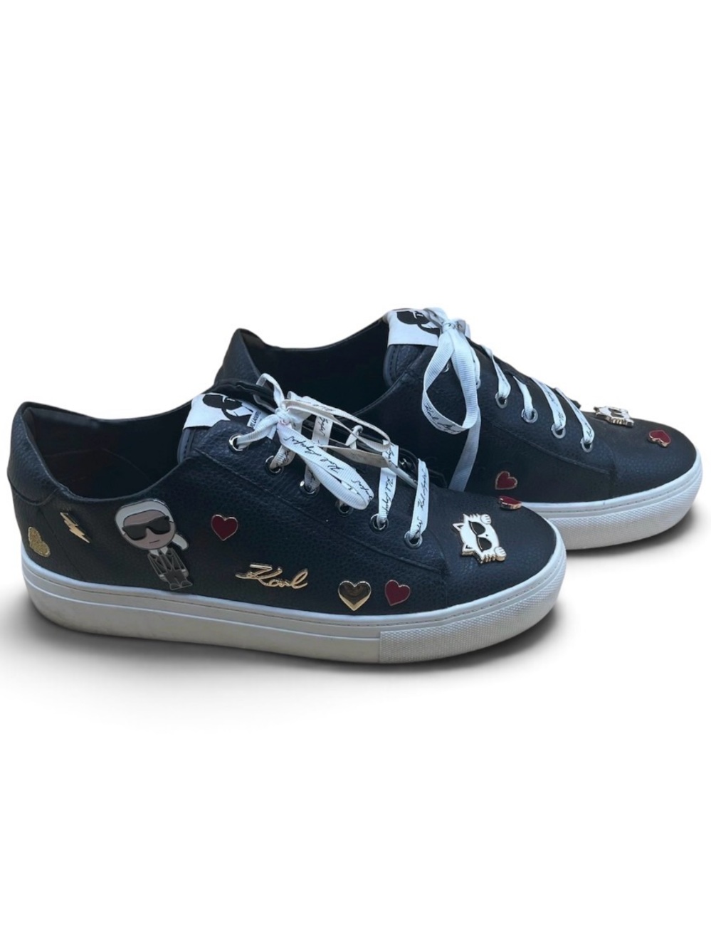 🖤🖤 Karl Lagerfeld Paris Women's Cate Pins Lace-Up Sneakers - Picture 8 of 8
